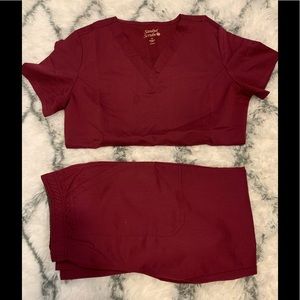 Maroon Sanibel Scrubs Set